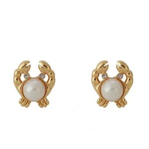 Kate Spade ♠️ Faux Pearl Crab Earrings